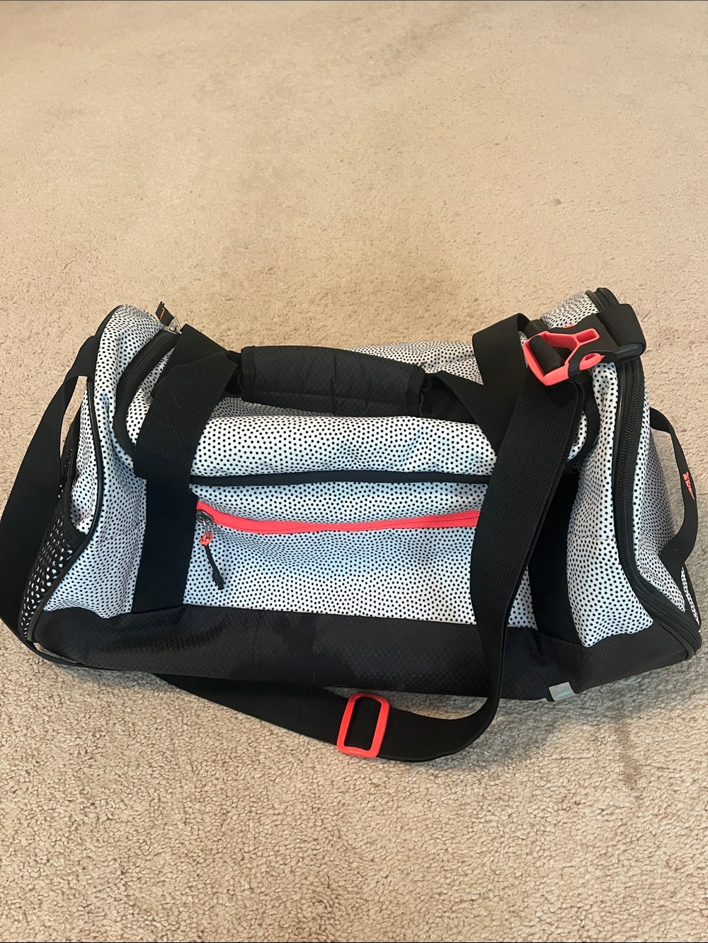 Adidas Gym or Travel Duffel with Coral and Bright Teal Accents